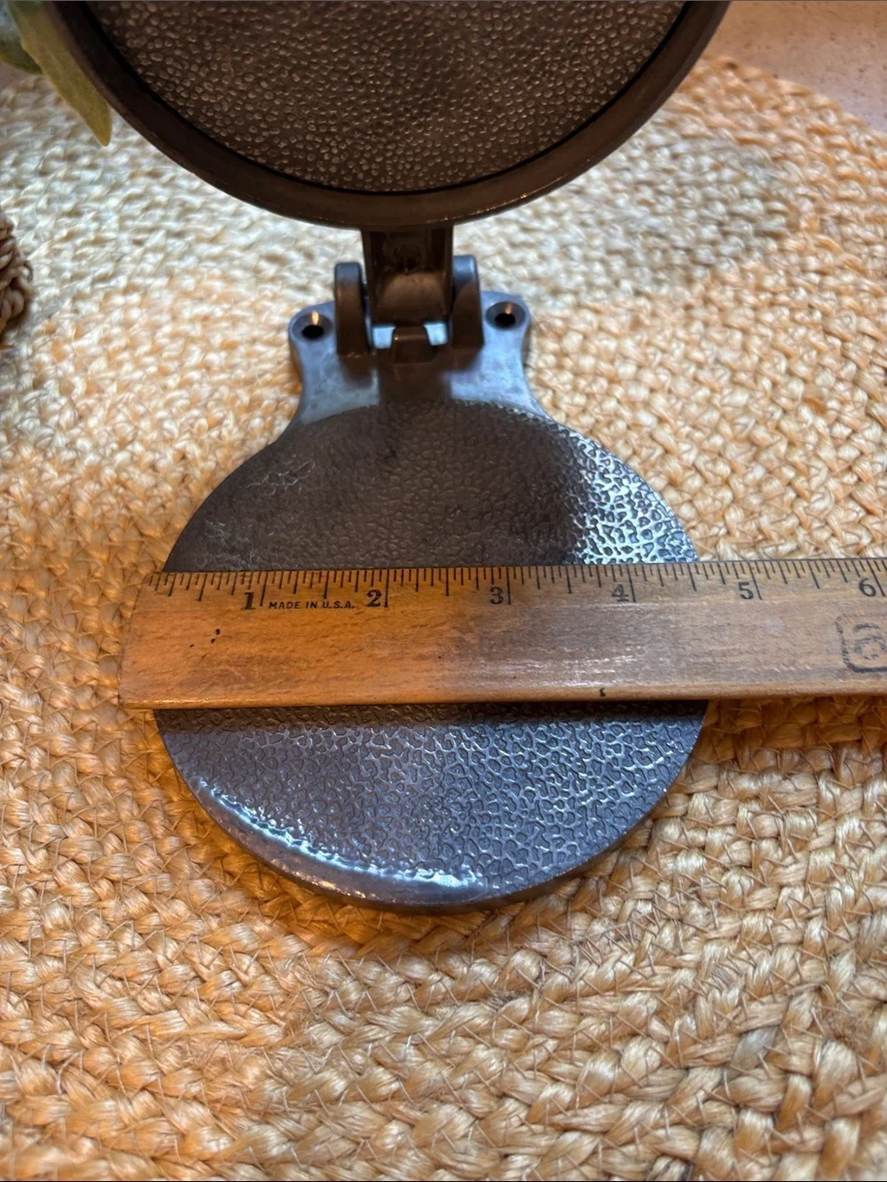 Vintage Cast Aluminum Hinged Hamburger Press